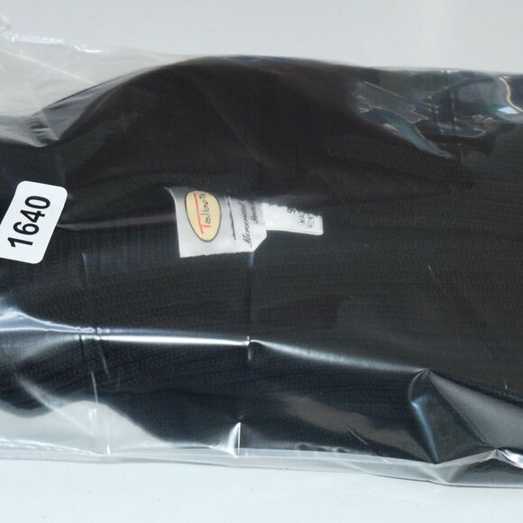 TALBOTS Womens Cropped Knit Cardigan Sweater Size S Black Ribbed Hem Cuffs - Picture 5 of 5